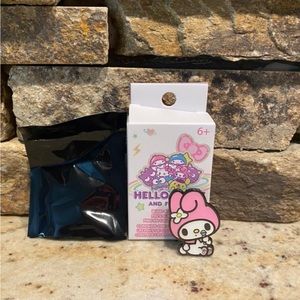 New with box sanrio mysety box enamel pin toys my melody with microphone